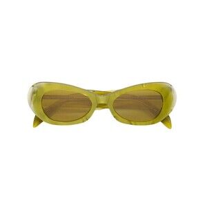 Retrosuperfuture Acid Yellow Crystal Oval Sunglasses - NWT